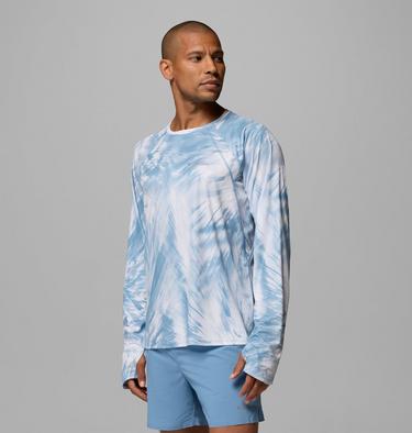 Camiseta t&eacute;cnica de manga larga con estampado Stealth Springs para hombre, Color: Rainy Day, Treerun, image 4