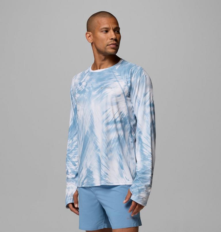 Men's Stealth Springs Printed Technical Long Sleeve T-Shirt, Color: Rainy Day, Treerun, image 4