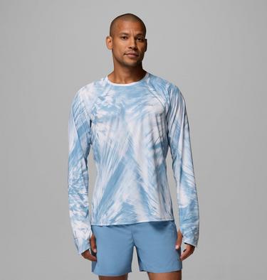 Men's Stealth Springs Printed Technical Long Sleeve T-Shirt, Color: Rainy Day, Treerun, image 1