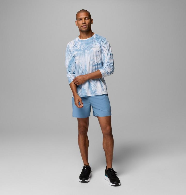 Men's Stealth Springs Printed Technical Long Sleeve T-Shirt, Color: Rainy Day, Treerun, image 2
