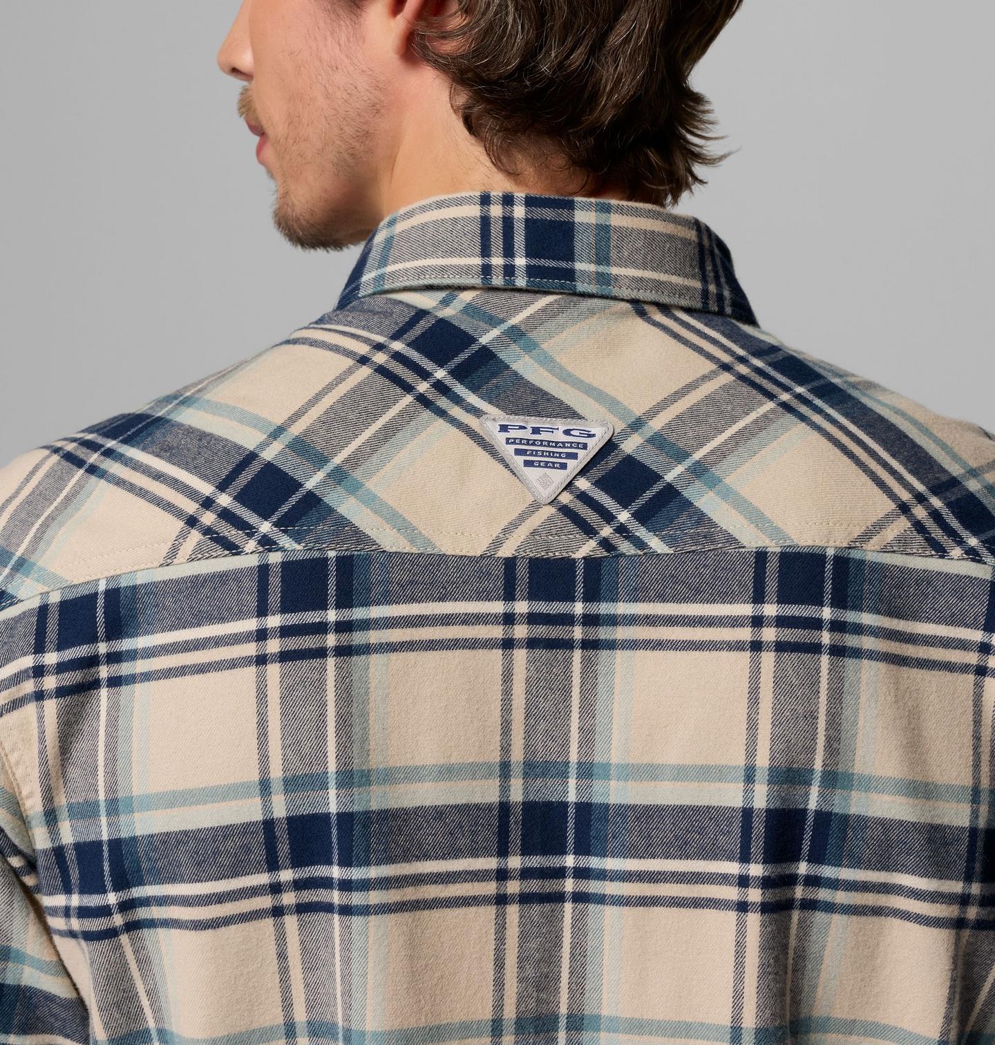 Мужская фланелевая рубашка Columbia PFG Topwater Tech, цвет: Клетчатый, вариант 1 — фото 4