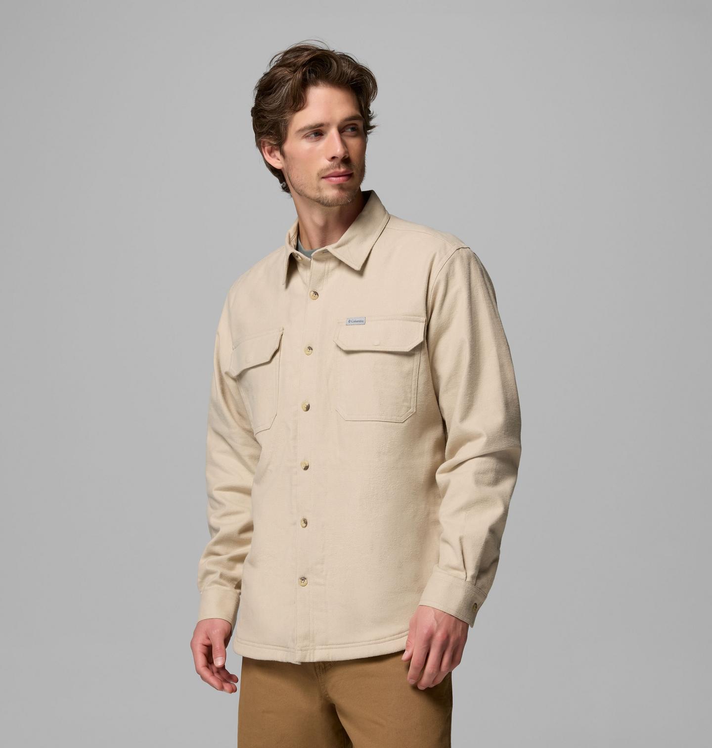 Мужская куртка Columbia Pitchstone Shirt Jacket, цвет: Серо-бежевый — фото 3