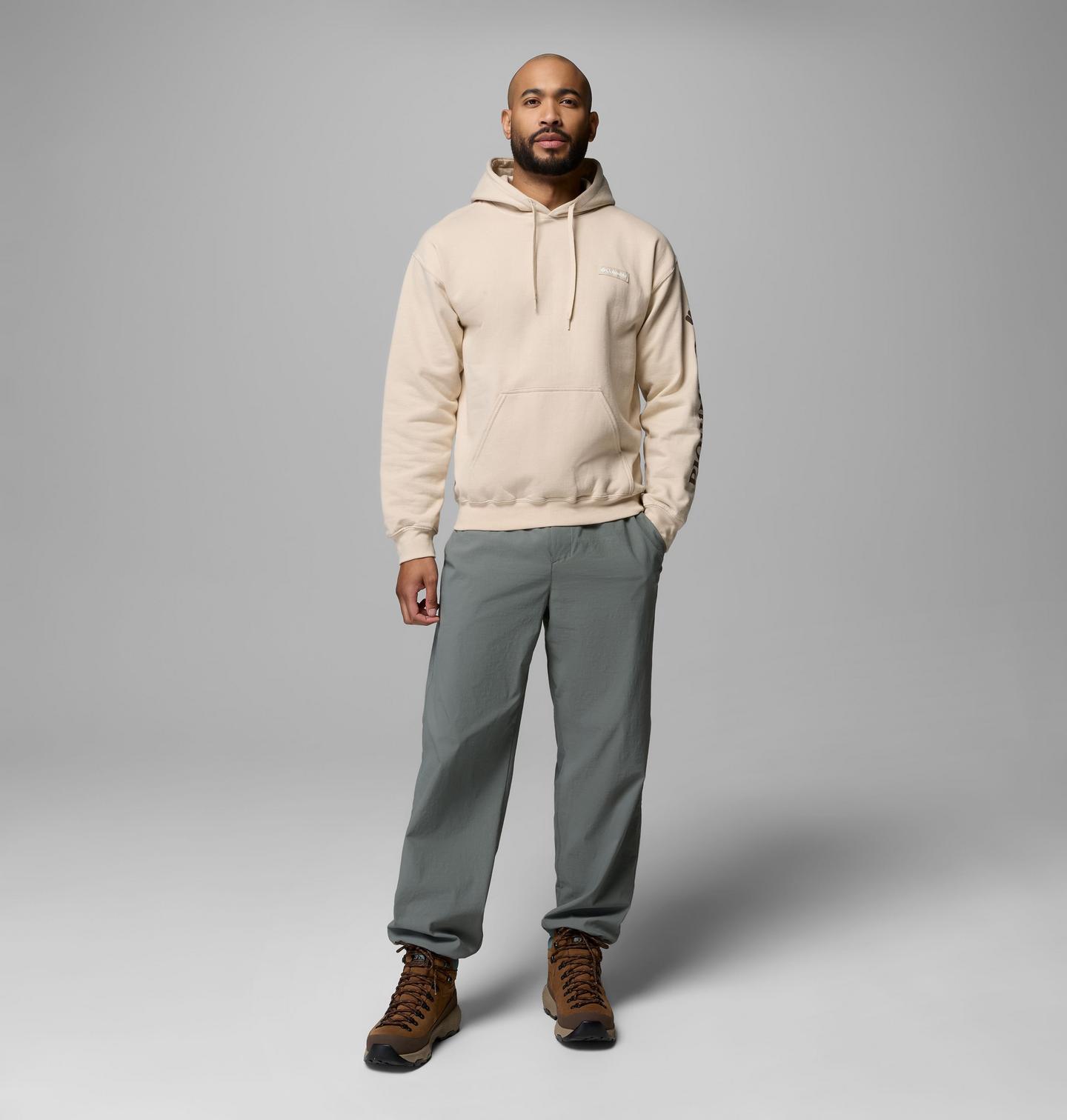 Мужское худи Columbia Oakwind Logo, цвет: Серо-бежевый — фото 2