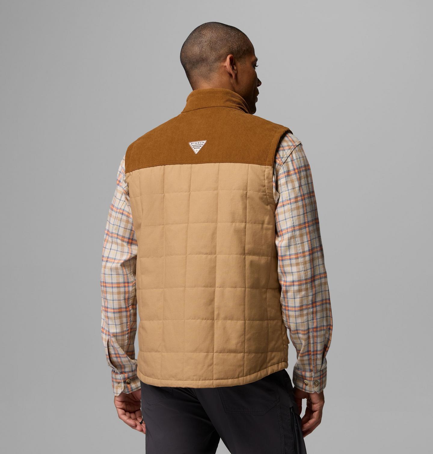 Мужской жилет Columbia Saddle Point Insulated Vest, цвет: Ореховый — фото 3