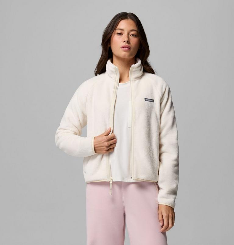 Women's Canyon Camp Sherpa Fleece Jacket, Color: Chalk, Plush, image 5