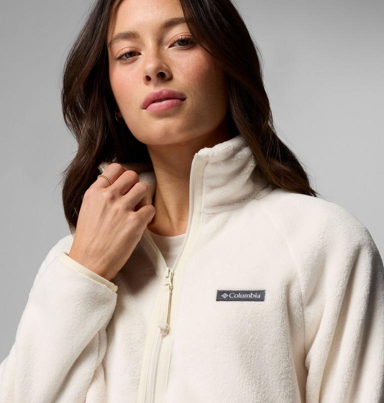 Women's Canyon Camp Sherpa Fleece Jacket, Color: Chalk, Plush, image 6