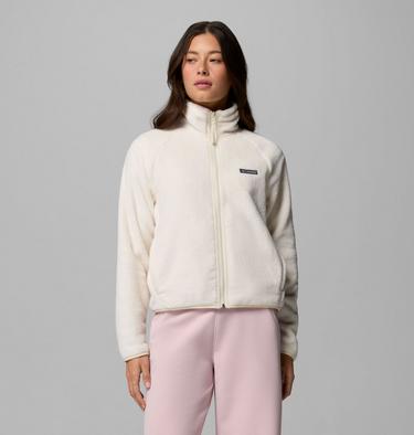 Women's Canyon Camp Sherpa Fleece Jacket, Color: Chalk, Plush, image 17