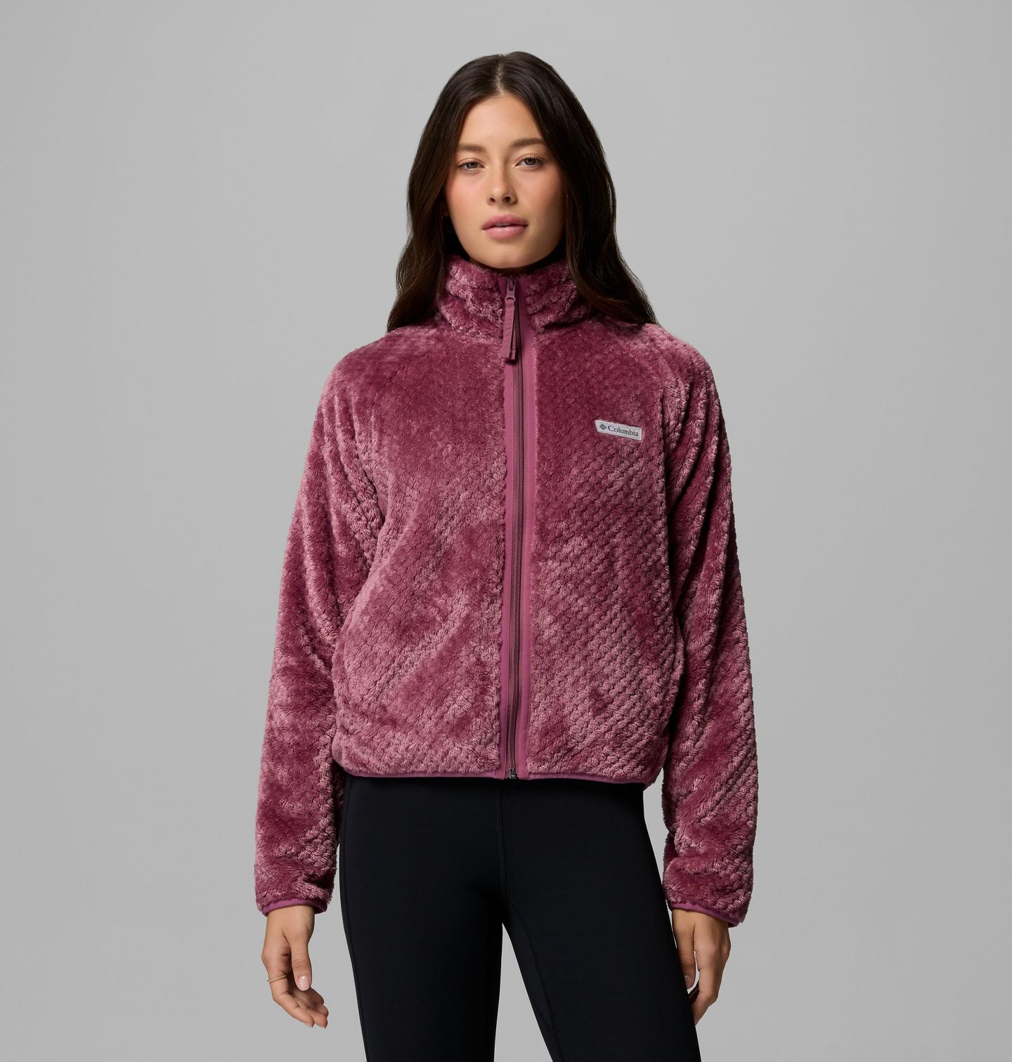Женские куртки Columbia Canyon Camp Sherpa Full Zip Fleece, цвет: Лиловый — фото 1