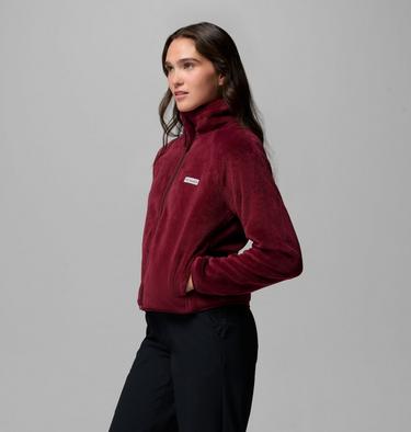 Women's Canyon Camp Sherpa Fleece Jacket, Color: Rich Wine, Plush, image 4