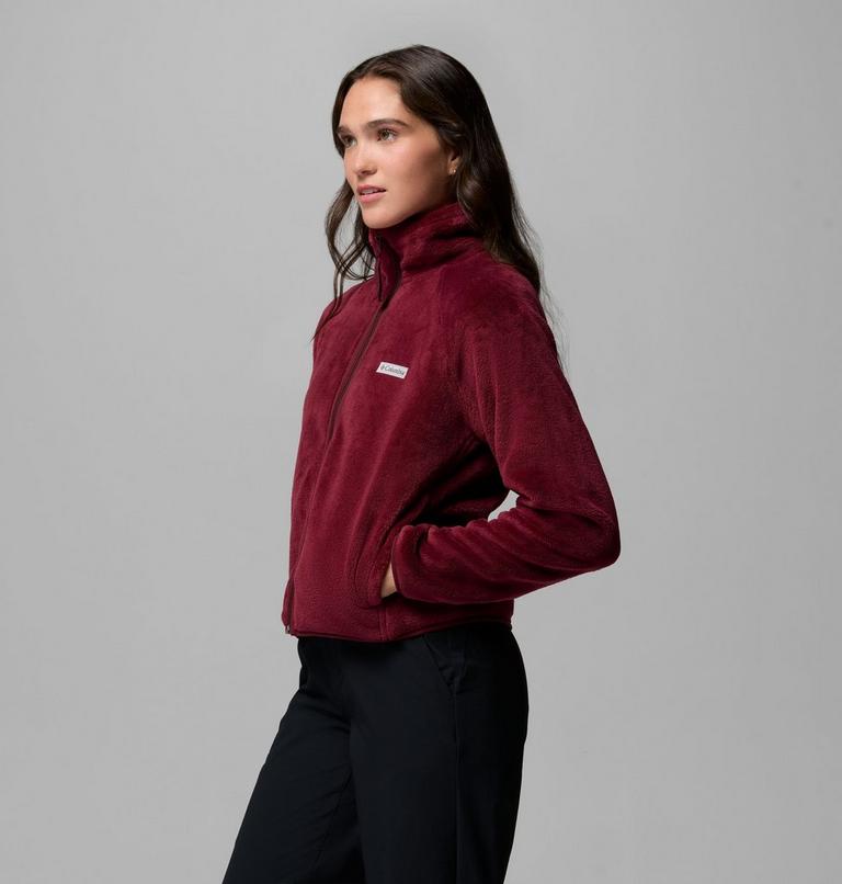 Women's Canyon Camp Sherpa Fleece Jacket, Color: Rich Wine, Plush, image 4