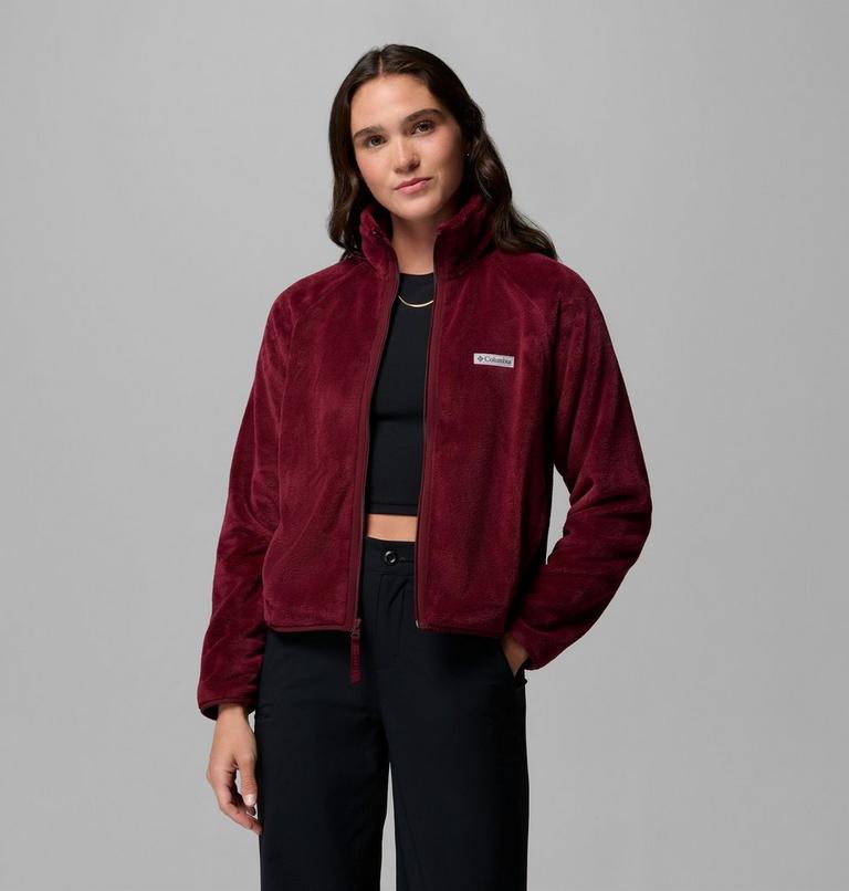 Women's Canyon Camp Sherpa Fleece Jacket, Color: Rich Wine, Plush, image 5