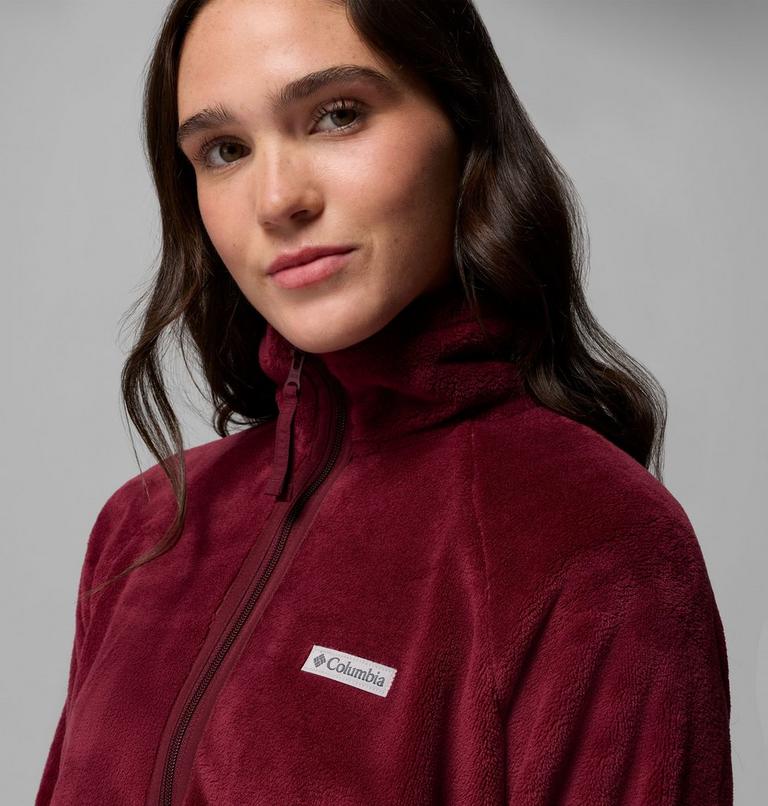 Women's Canyon Camp Sherpa Fleece Jacket, Color: Rich Wine, Plush, image 6