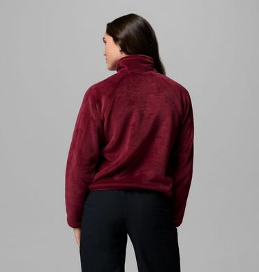 Women's Canyon Camp Sherpa Fleece Jacket, Color: Rich Wine, Plush, image 3