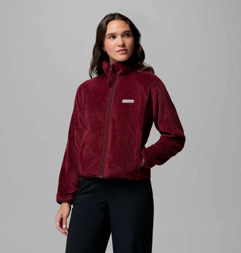 Women's Canyon Camp Sherpa Fleece Jacket, Color: Rich Wine, Plush, image 1