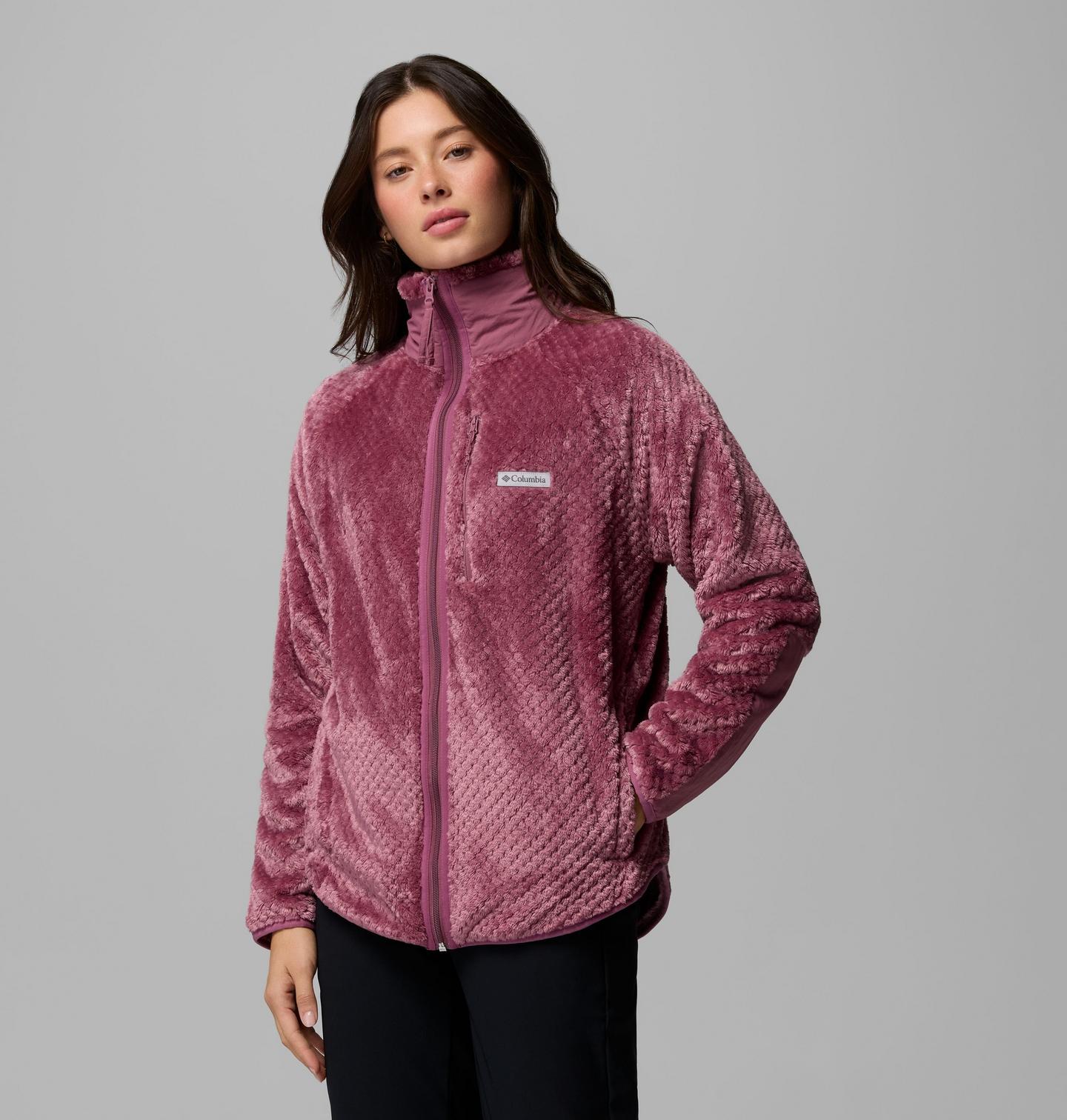 Женские куртки Columbia Canyon Camp Overlay Full Zip Fleece, цвет: Состаренный розовато-лиловый — фото 3