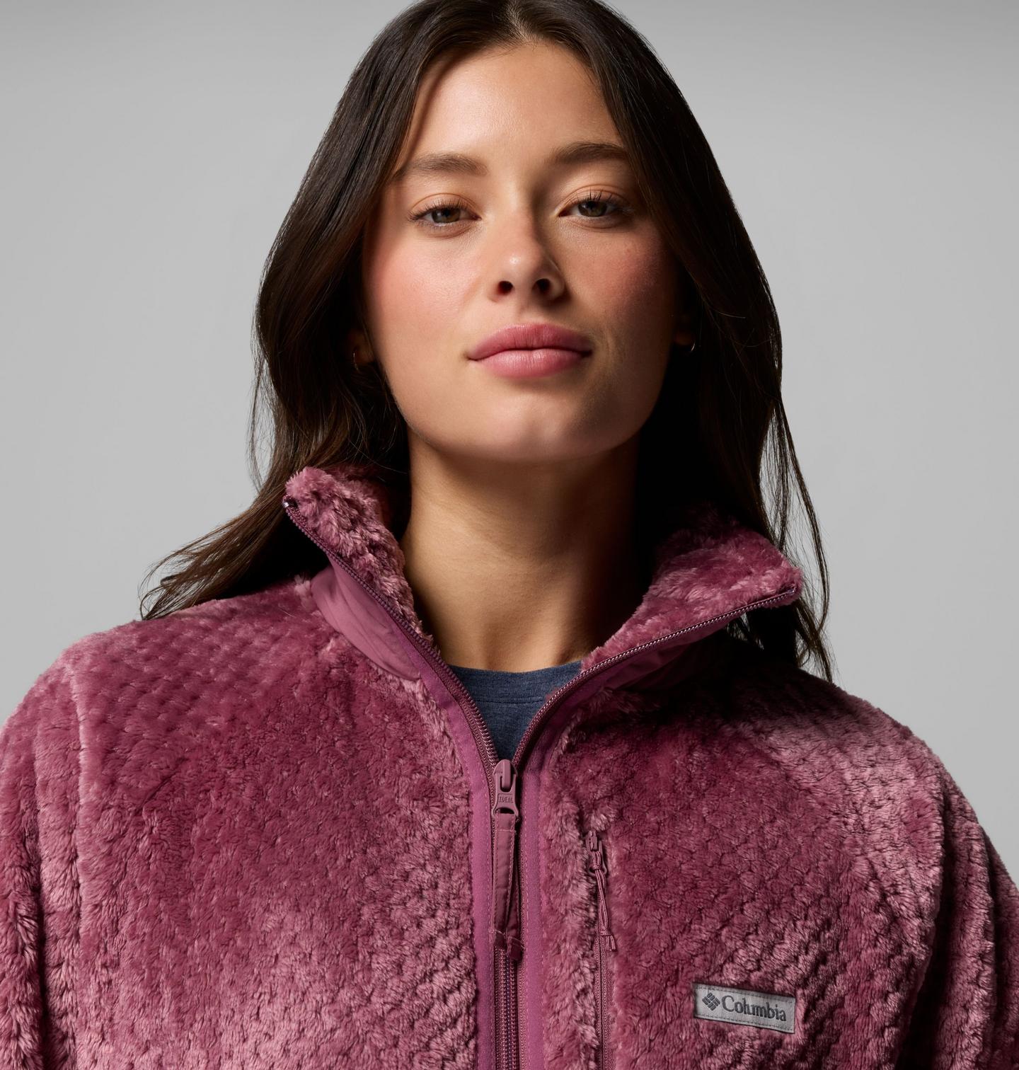 Женские куртки Columbia Canyon Camp Overlay Full Zip Fleece, цвет: Состаренный розовато-лиловый — фото 4