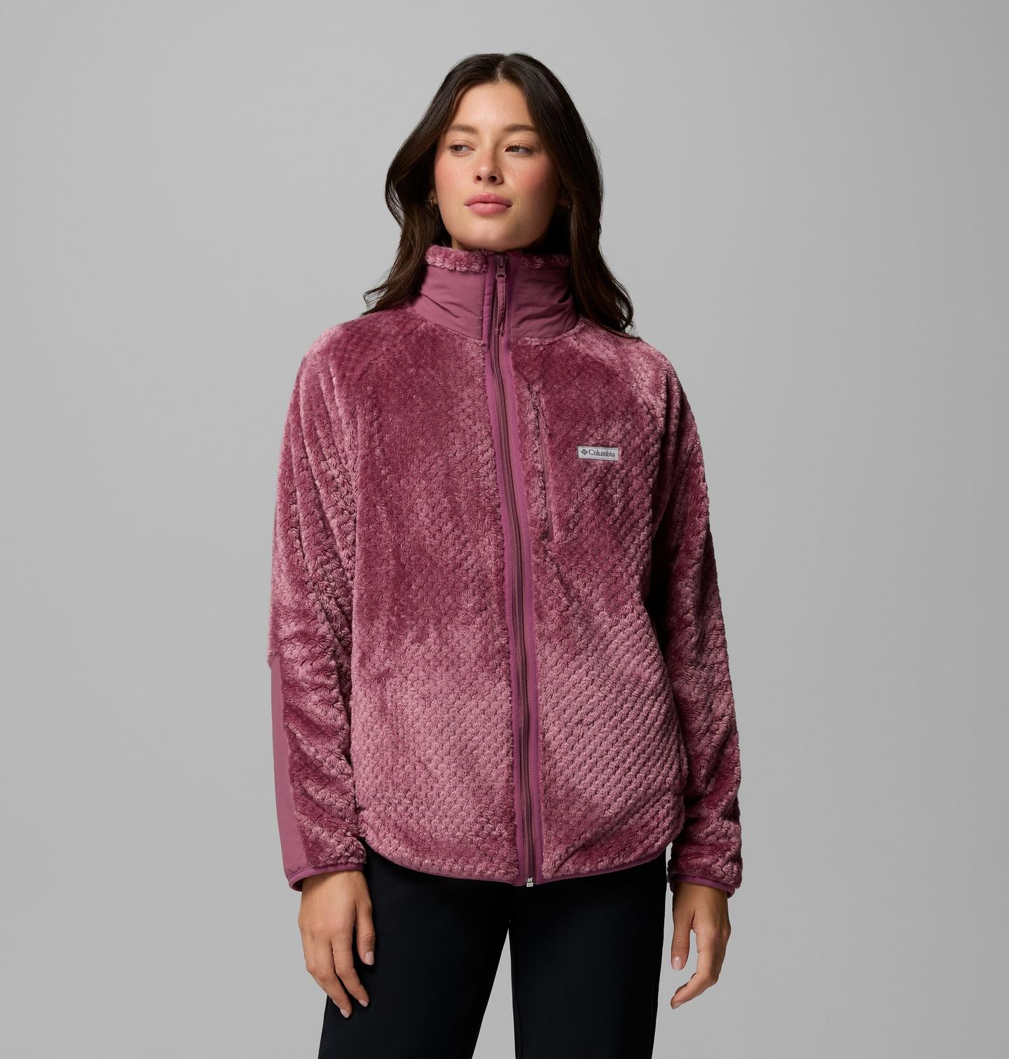 Женские куртки Columbia Canyon Camp Overlay Full Zip Fleece, цвет: Состаренный розовато-лиловый — фото 1