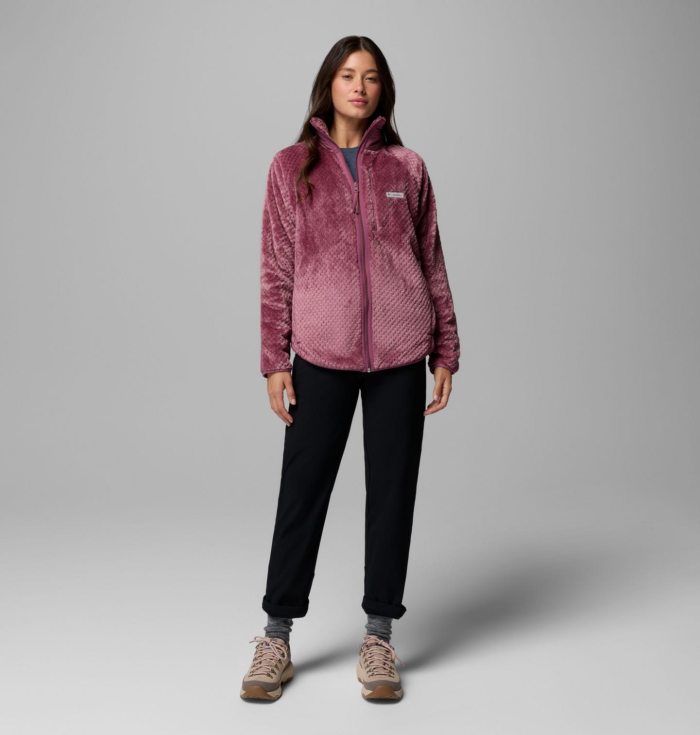 Женские куртки Columbia Canyon Camp Overlay Full Zip Fleece, цвет: Состаренный розовато-лиловый — фото 2