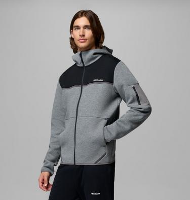 Hoodie Enti&egrave;rement Zipp&eacute; Agate Rock Homme, Color: City Grey Heather, Black, image 8