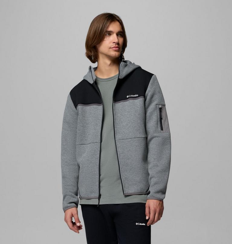 Hoodie Enti&egrave;rement Zipp&eacute; Agate Rock Homme, Color: City Grey Heather, Black, image 5