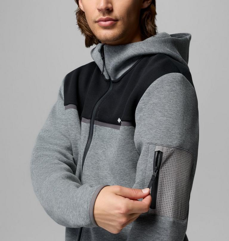 Hoodie Enti&egrave;rement Zipp&eacute; Agate Rock Homme, Color: City Grey Heather, Black, image 7