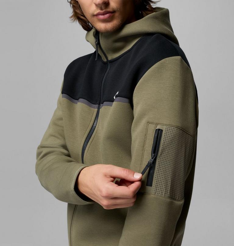 Hoodie Enti&egrave;rement Zipp&eacute; Agate Rock Homme, Color: Stone Green, Black, image 7
