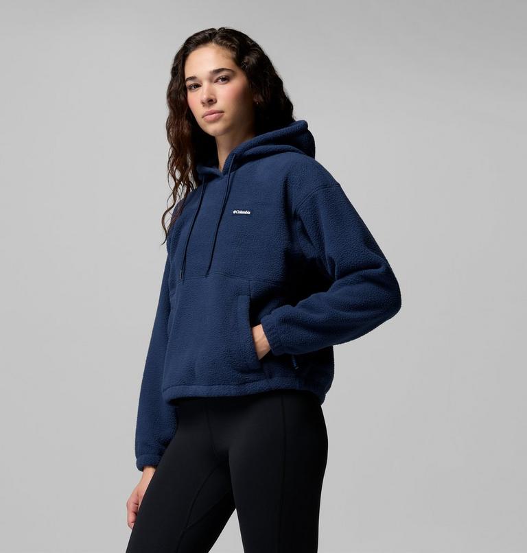 Women's Timber Meadow MTR Sherpa Fleece Hoodie, Color: Collegiate Navy, image 4