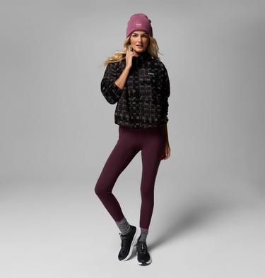 Polaire Sherpa Imprim&eacute;e Semi-zipp&eacute;e Timber Meadow MTR Femme, Color: Black, Unwoven, image 18