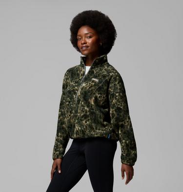 Polaire Sherpa Imprim&eacute;e Semi-zipp&eacute;e Timber Meadow MTR Femme, Color: Sedona Sage, Dyecamo, image 16