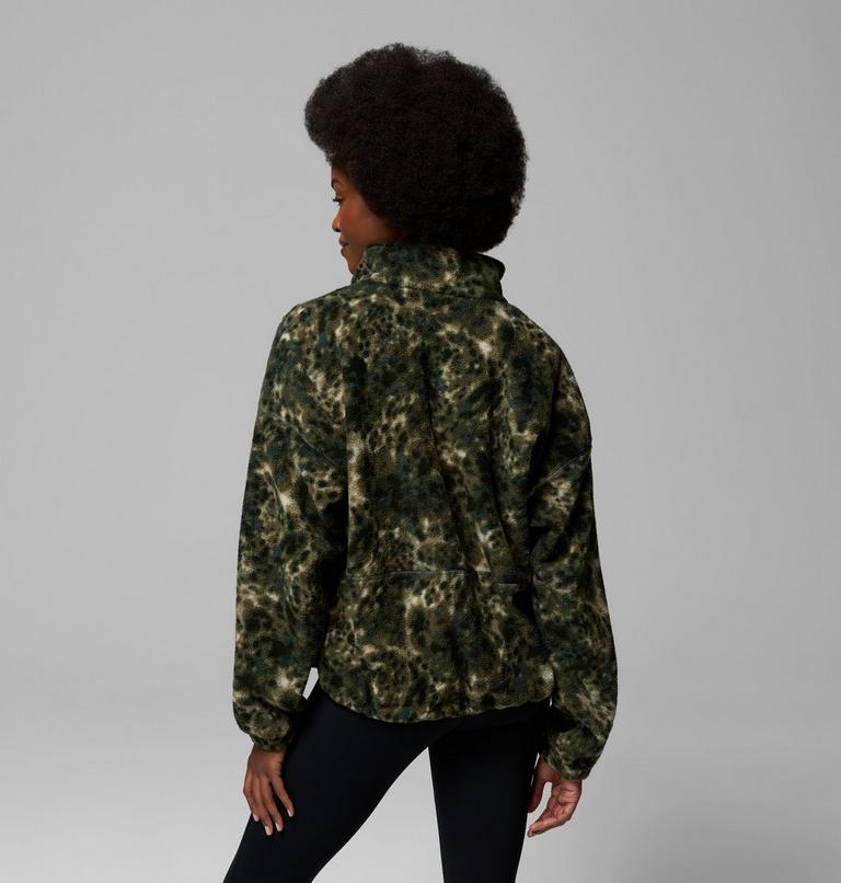 Polaire Sherpa Imprim&eacute;e Semi-zipp&eacute;e Timber Meadow MTR Femme, Color: Sedona Sage, Dyecamo, image 3