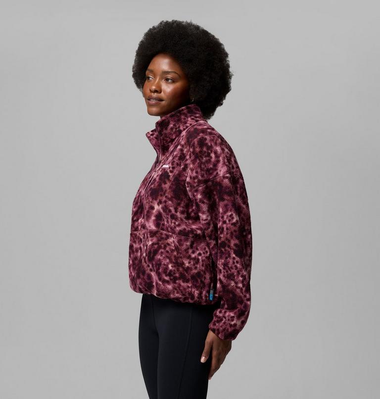 Polaire Sherpa Imprim&eacute;e Semi-zipp&eacute;e Timber Meadow MTR Femme, Color: Antique Mauve, Dyecamo, image 4