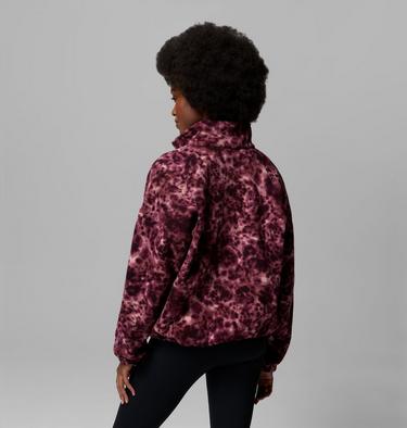 Polaire Sherpa Imprim&eacute;e Semi-zipp&eacute;e Timber Meadow MTR Femme, Color: Antique Mauve, Dyecamo, image 3