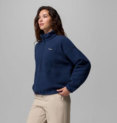 Women's Timber Meadow MTR Half Zip Sherpa Fleece, Color: Collegiate Navy, image 8