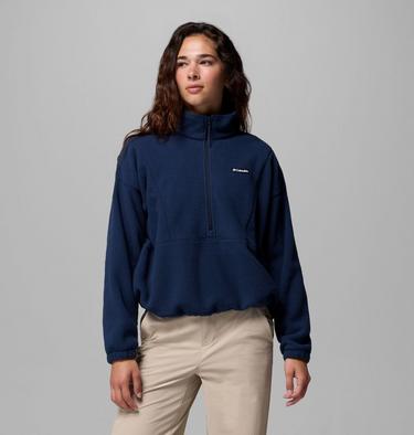 Women's Timber Meadow MTR Half Zip Sherpa Fleece, Color: Collegiate Navy, image 5
