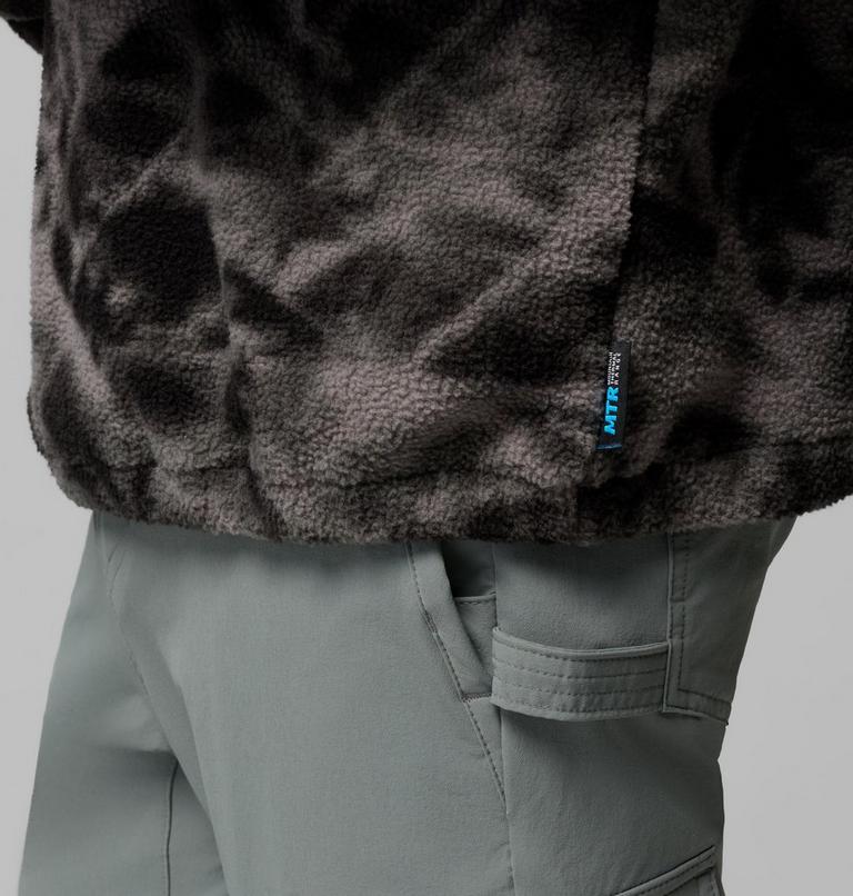 Men's Timber Crest MTR Printed Half Zip Sherpa Fleece, Color: Black, Icypeaks, image 6