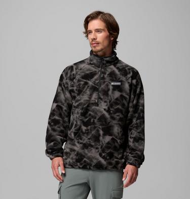 Polaire Sherpa Imprim&eacute;e Semi-Zipp&eacute;e Timber Crest MTR Homme, Color: Black, Icypeaks, image 5