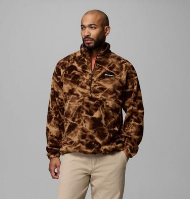 Polaire Sherpa Imprim&eacute;e Semi-Zipp&eacute;e Timber Crest MTR Homme, Color: Tobacco, Icypeaks, image 17