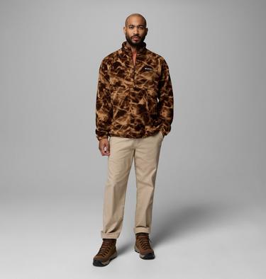 Polaire Sherpa Imprim&eacute;e Semi-Zipp&eacute;e Timber Crest MTR Homme, Color: Tobacco, Icypeaks, image 18
