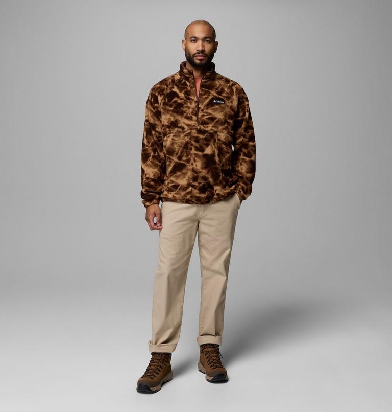 Men's Timber Crest MTR Printed Half Zip Sherpa Fleece, Color: Tobacco, Icypeaks, image 2