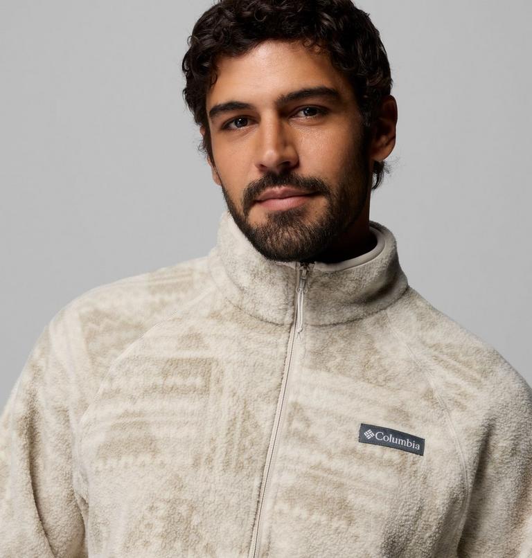 Polaire Sherpa Imprim&eacute;e Semi-Zipp&eacute;e Timber Crest MTR Homme, Color: Dark Stone, Geomix Tonal, image 5