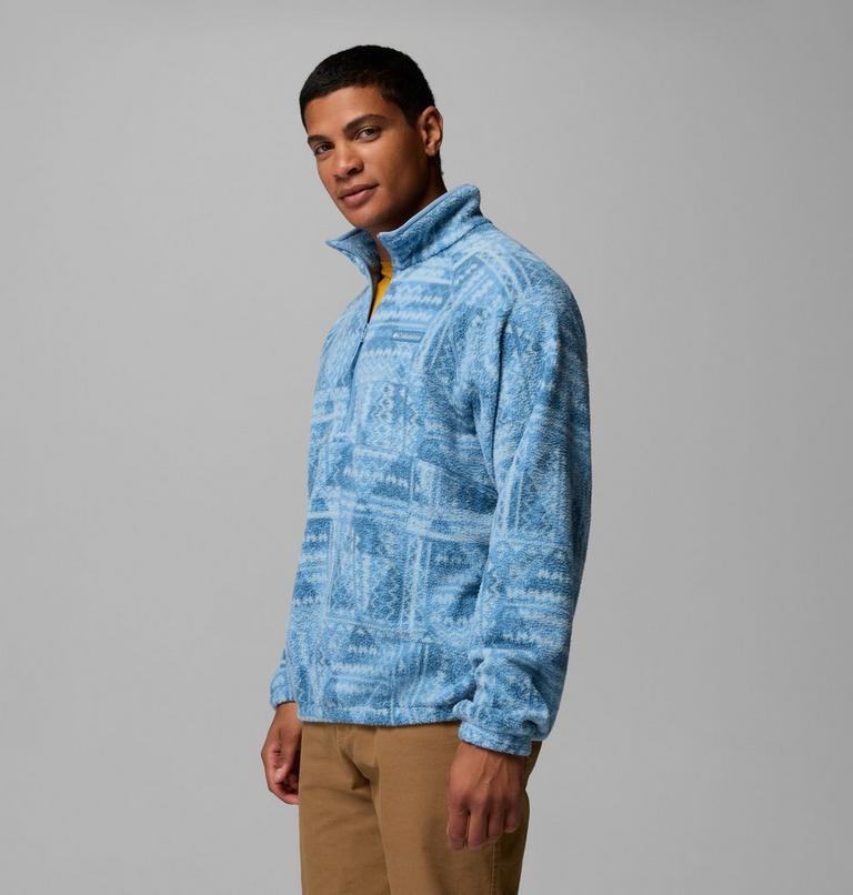 Polaire Sherpa Imprim&eacute;e Semi-Zipp&eacute;e Timber Crest MTR Homme, Color: Rainy Day, Geomix Tonal, image 4
