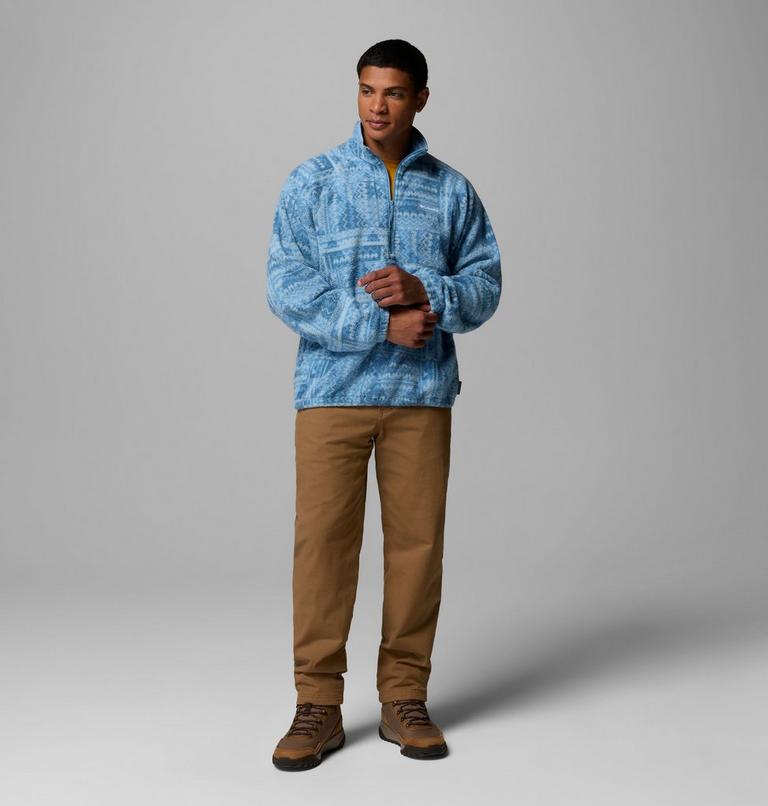 Polaire Sherpa Imprim&eacute;e Semi-Zipp&eacute;e Timber Crest MTR Homme, Color: Rainy Day, Geomix Tonal, image 2