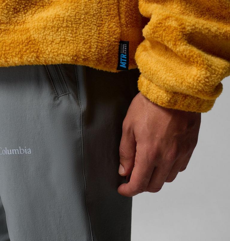 Polaire Sherpa Imprim&eacute;e Semi-Zipp&eacute;e Timber Crest MTR Homme, Color: Squash, Geomix Tonal, image 6