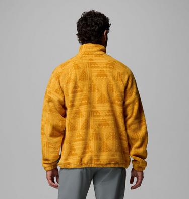 Polaire Sherpa Imprim&eacute;e Semi-Zipp&eacute;e Timber Crest MTR Homme, Color: Squash, Geomix Tonal, image 3