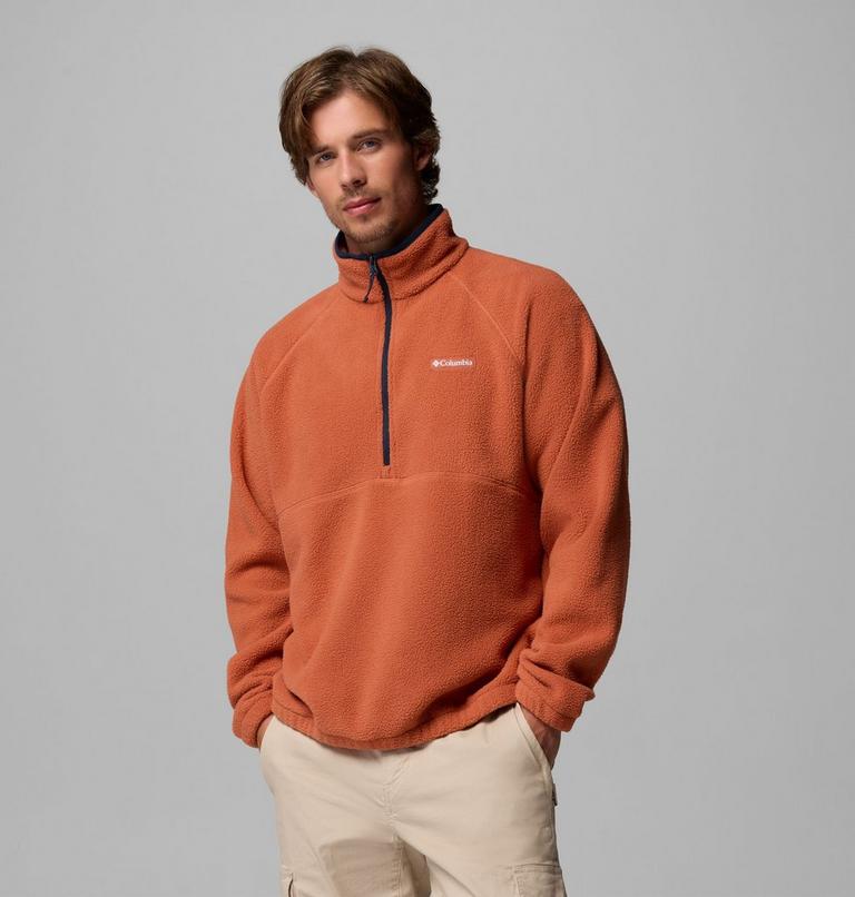 Polaire Sherpa Semi-Zipp&eacute;e Timber Crest MTR Homme, Color: Teak Brown, image 1