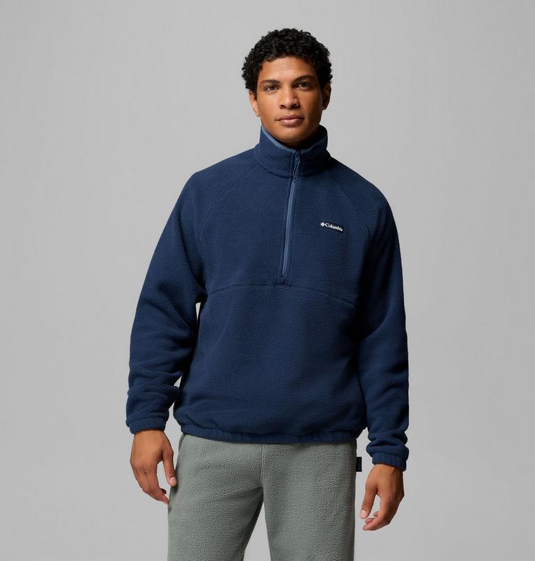 Men's Timber Crest MTR Half Zip Sherpa Fleece, Color: Collegiate Navy, image 1