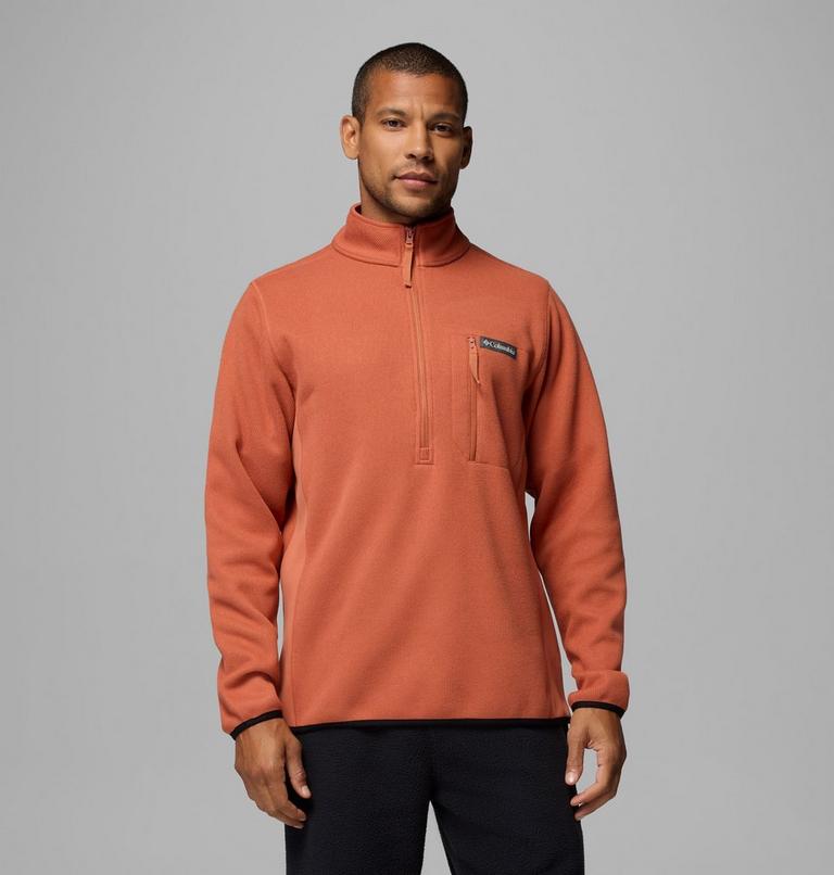 Polaire Semi-zipp&eacute;e Sweater Weather Homme, Color: Teak Brown, image 1