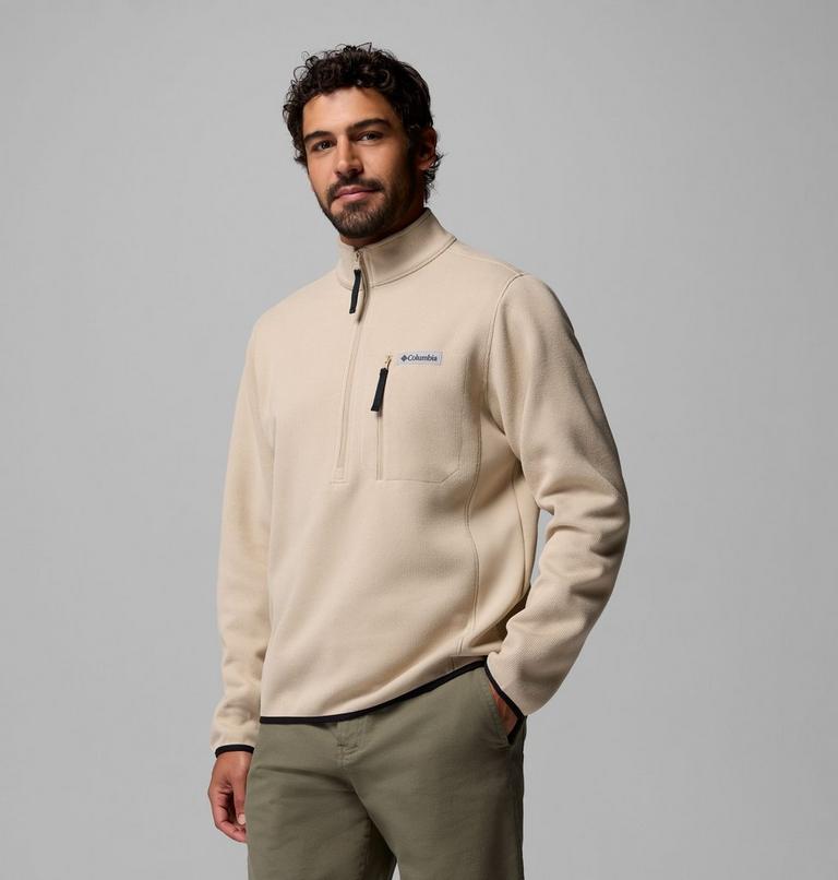 Polaire Semi-zipp&eacute;e Sweater Weather Homme, Color: Ancient Fossil, image 4