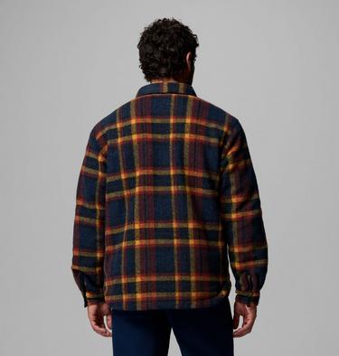 Men's Hunter Arch Shirt Jacket, Color: Collegiate Navy Track Plaid, image 3