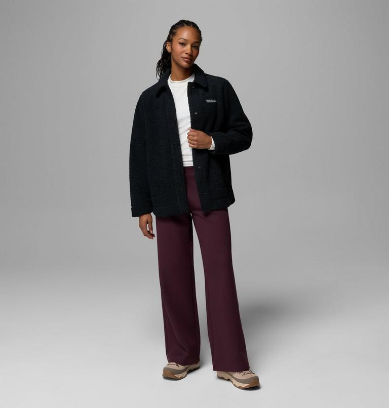 Women&rsquo;s Panorama Sherpa Fleece Shirt Jacket, Color: Black, image 2